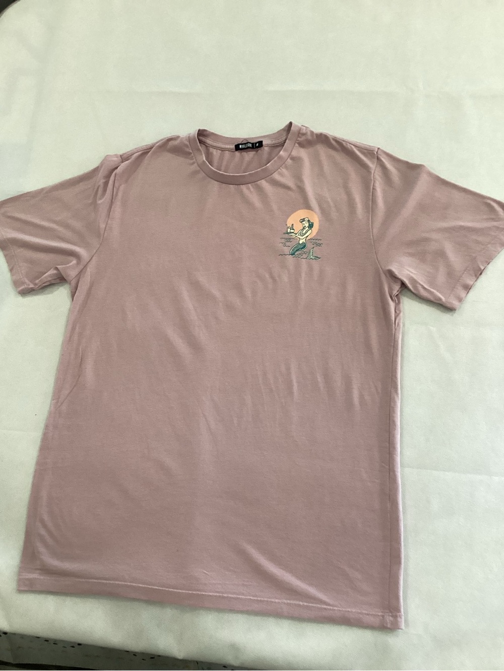 Whalebone Dusty Rose Crewneck Short-Sleeve Tee with Surf Graphic size M 9/20